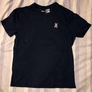 Psycho Bunny V Neck T-Shirt (Navy Blue)